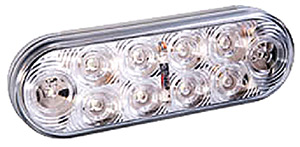 LED 6 Oval White Bkup Lt Grm Mount