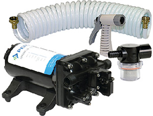 SHURFLO ProBlaster II Washdown Pump Kit 12VDC (Includes Blaster Nozzle and Raw Water Strainer)
