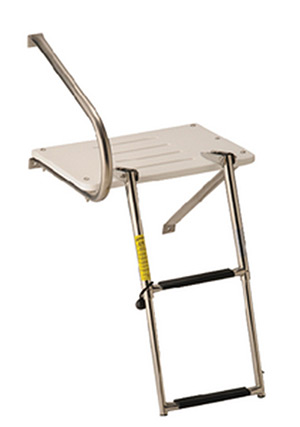 Garelick EEz-In Swim Platform With 2 Step Telescoping Ladder For Boats With Outboard Motors