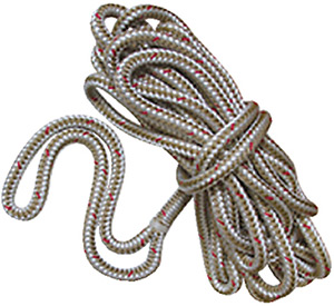 Double Braided Dockline, 1/2" x 15' White/Gold"