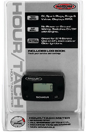 Hardline Hour/Tach Meter For Any Gas Engine 2 Cyl. Or Less