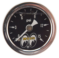 0-15 PSI 1-1/2" Liquid Filled Fuel Pressure Gauge