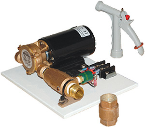 Groco C-60 12V Deck Wash Kit With PGN-50 Spray Nozzle and CV-75 Check Valve