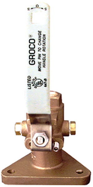 Groco FBV Bronze Full-Flow Tri-Flange Seacock