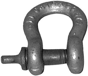 Forged, Galvanized Anchor Shackle, 3/16"