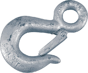 Forged Safety Hook, Galvanized