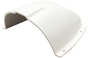 Beckson C1 Cowl Vent, White 6-1/4" W x 7" D x 3" H"