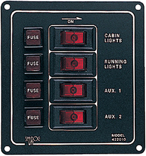 4 Switch Illiminated Switch Panel, Vertical