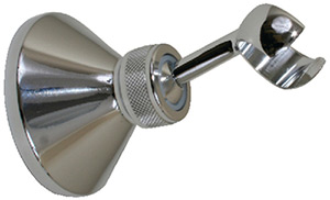 Scandvik 10013 Chrome Plated Brass Adjustable Bulkhead Holder for Straight Shower Handles, Swivels 360 Degrees