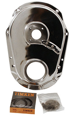 Polished Aluminum Timing Cover With Pump Drive Hole - Big Block Chevy Gen 5