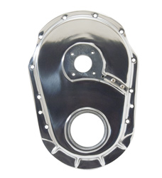 Polished Aluminum Timing Cover With Pump Drive Hole - Big Block Chevy Gen 5