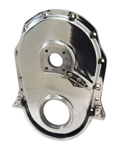 Polished Aluminum Timing Cover With Pump Drive Hole - Big Block Chevy