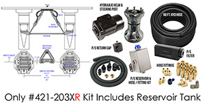 Full Hydraulic Bravo Dual Drive Dual Inside Rams Universal Mount Power Steering Kit