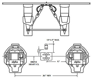 Alpha Dual Drive Dual Ram Power Steering - Narrow