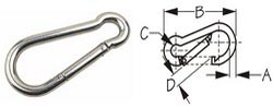 Snap Hook Galv 2-3/8"