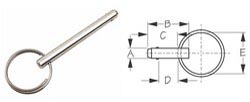 Quick Release Pin Ss 1"