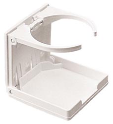 Folding Drink Holder Adj White