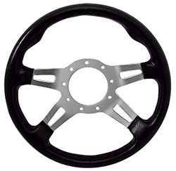 13" Black Grip / Polished Spoke F9 Steering Wheel
