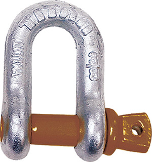Hot Galvanized D Shackle, 1/4"