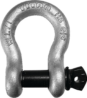 High Strength Galvanized Shackle, 1-3/8"