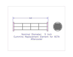 Aftercooler Element 6CTA 8.3L