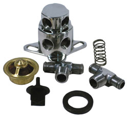 Polished Stainless Thermostat Kit For Chevy