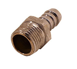 Chrome Plated Brass 1/2" NPT Male To 1/2" Hose Fitting