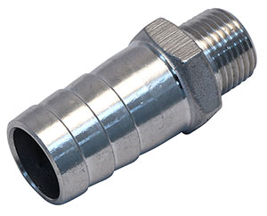 Stainless Steel 1/2" NPT x 1" Hose Fitting