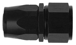 Black Straight Non-Swivel AN Hose End