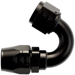 Black 150 Degree Double-Swivel AN Hose End