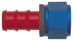 Blue/Red Straight Push-On Hose End