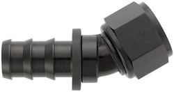 Black 30 Degree Push-On Hose End