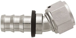 Super Nickel 30 Degree Push-On Hose End