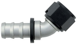 Ti-Tech 45 Degree Push-On Hose End