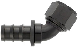 Black 60 Degree Push-On Hose End