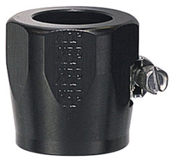 Black Hex Hose Finisher with Clamp