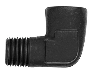 Female To Male NPT Pipe Adapters 90 Degree - Black