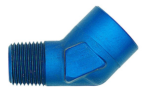 Female To Male NPT Pipe Adapters 45 Degree - Blue