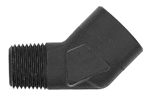 Female To Male NPT Pipe Adapters 45 Degree - Black