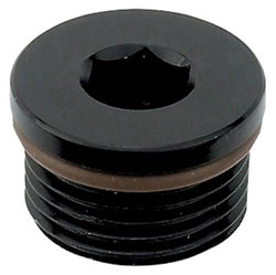 Black Anodized AN O-Ring Boss Hex Port Plug