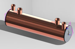 Large Cabin Heat, size:4 x 18, 1779 sq in, copper tubes