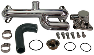 Big Block Chevy Water Inlet Crossover Kit with Bypass