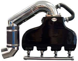 460 Ford Cast Aluminum Exhaust System with Low Port Tailpipes