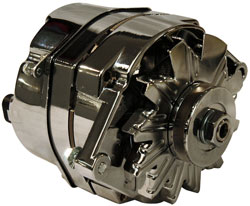 Delco Style 120 Amp Chrome Alternator