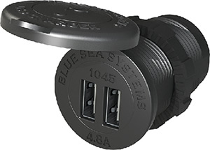 Blue Sea Systems 1045 Dual Usb Charger Socket Mount 12/24v Dc