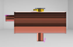 Stock Horizontal Expansion Tank size:5 x 10, 3.4 qts