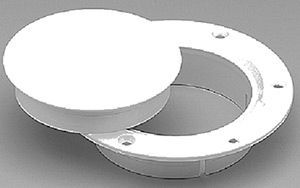 Marinco Snap-In Deck Plate, White