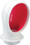 Marinco Snap-In Deluxe Standard PVC Cowl Vent, White With Bright Red Interior