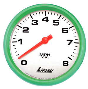 Livorsi Dry Speedometer Gauge Mega & Race Rim 4-5/8"