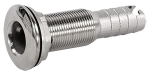 3/4" Slip-On Hose Stainless Steel Water Discharge Fitting - Long